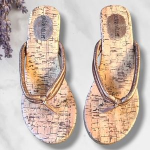 Olivia Miller Cork Wedge Sandals Size 9 (NWOT)